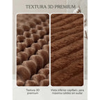 Cobertor Frazada Matrimonial Ligera Super Suave Y Calientita Rayado 700 G Chocolate