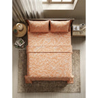 Juego Sabanas Matrimonial Amacener 100% Algodón Cajón Alto Coral Mosaico Coral