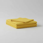 Juego De Sabanas King Size Leonora Percal Algodón 144h Lisas Amarillo Amarillo Liso