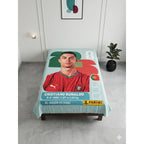 Frazada Providencia De Cr7 Panini Super Calientita Y Suave Cr7 Panini 700 G Turquesa