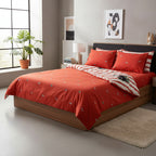 Funda De Edredón Duvet Matrimonial 2 Vistas 100% ALG Premium Rojo