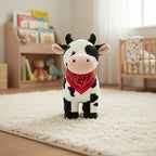Set De 4 Vaquitas De Peluche Modelos Rancheritos Super Suave Blanco