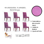 Cubre Sillas Stretch Premium Elástica Para Silla Ajustable Violeta Lila