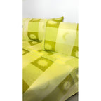 Juego De Sabanas Franela Mariol 100% Algodón Matrimonial Verde Claro Verde Soles_lunas