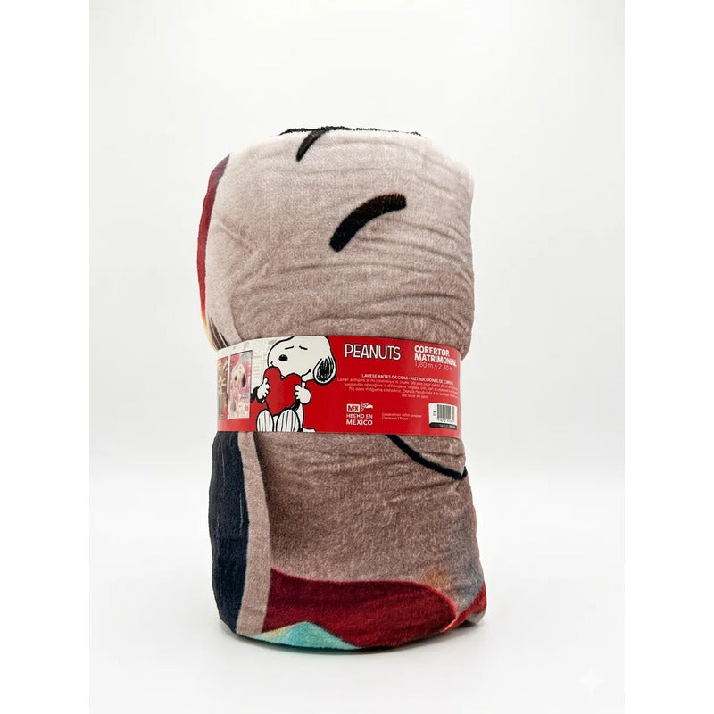 Frazada Matrimonial  Extra Suave Y Calientita Snoopy Regalo Rojo