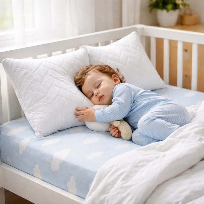 Par De Almohadas Kids Para Niño Super Suaves Y Esponjosas Blanco