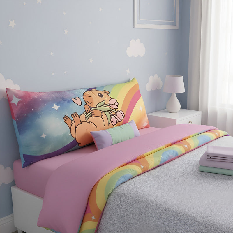 Almohada Providencia Super Jumbo Capybaras Rosa