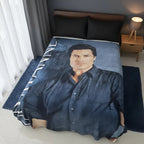 Frazada Matrimonial Providencia De Artistas Super Suave Chayanne Azul Oscuro