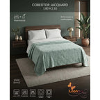 Cobertor Providencia Jacquard Ovejita Super Calientita Triangulos Verde 880 G Turquesa