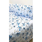 Juego De Sabanas Franela Mariol 100% Algodón Matrimonial Azul Claro