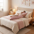 Almohada Providencia Super Jumbo Piel Jacquard Suave Rosa Pálido