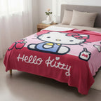 Frazada Matrimonial Super Suave Y Calientita Hello Kitty Love Rosa