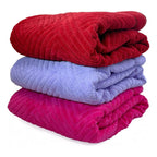 Tallas De Baño Completo 100% Algodón Super Absorbente Greta Rojo Coleccion 3