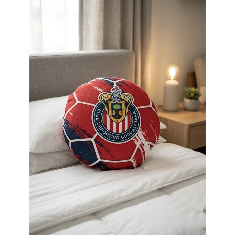 Almohada Providencia Equipos Balón De Chivas Super Suave Rojo