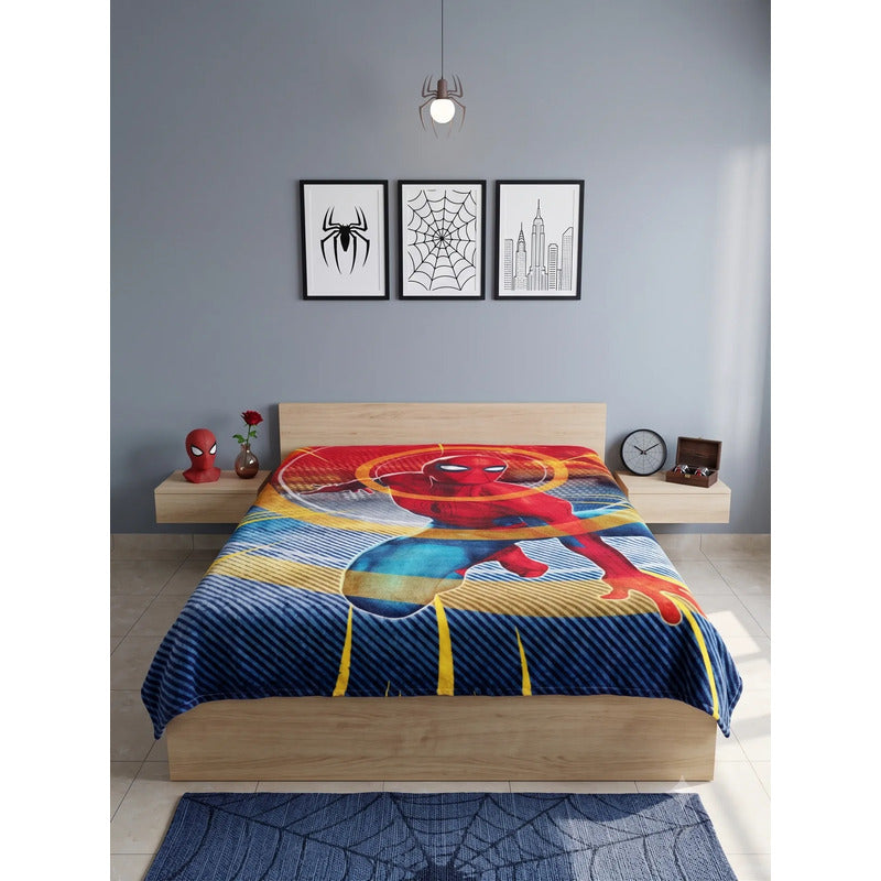Frazada Matrimonial Super Suave Y Calientita De Spider Man Spider Man Flash 700 G Rojo