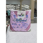 Juego De Sabanas Franela Mariol 100% Algodón Matrimonial Lavanda Mini Flor Morada