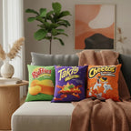 Kit De 3 Almohadas Snackpack: Chetos, Ruffles,takis,doritos) Terracota