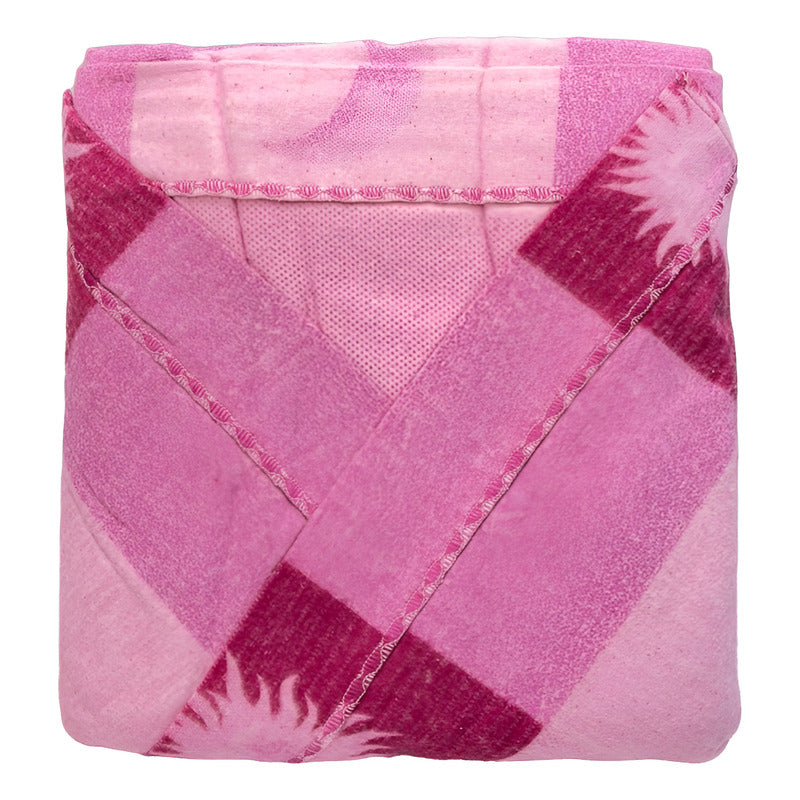 Juego De Sabanas Franela Mariol 100% Algodón Matrimonial Fucsia Rosa Soles Y Lunas