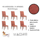 Cubre Sillas Stretch Premium Elástica Para Silla Ajustable Marrón Shedron