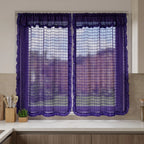 Juego De Cortinas 2 Paneles 2.50x1.95 De Ventana Transparent Violeta