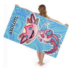 Toalla De Mano Microfibra Leonora. Set De 6 Toallas 110x60cm Celeste Axolotl