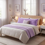 Almohada Providencia Super Jumbo Piel Jacquard Suave Lavanda