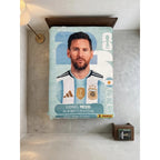 Frazada Providencia De Messi Panini Super Calientita Y Suave Messi Panini 700 G Celeste