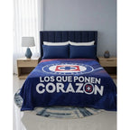 Frazada Matrimonial Providencia  De Equipos. Cruz Azul Todos Ponen Corazón Azul