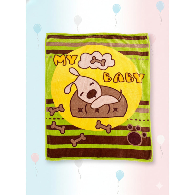 Cunero Baby Clasic Leonora De Bebé Térmico Y Super Suavecito Perrito Soñador Amarillo