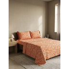 Juego Sabanas Matrimonial Amacener 100% Algodón Cajón Alto Coral Mosaico Coral