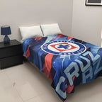 Frazada Matrimonial Providencia  De Equipos. Cruz Azul Azul