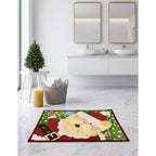 Kit Navideño: Camino De Mesa, Pie De Árbol, Fundas Y Tapete Verde