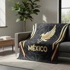 Frazada Divertidos Diseños Tela Polar Cobija Suave 220x180cm Color Selección Mexicana Fútbol Liso