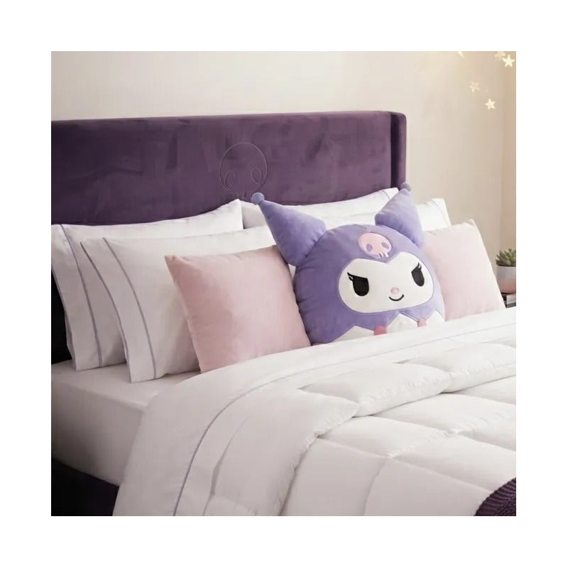 Almohada Providencia Abrazable De Kuromi Super Suave Lila