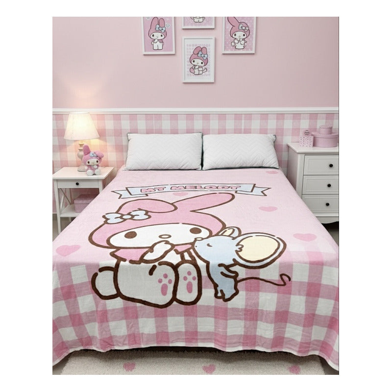 Frazada Providencia Disney Matrimonial Super Calientita My Melody Rosa Claro