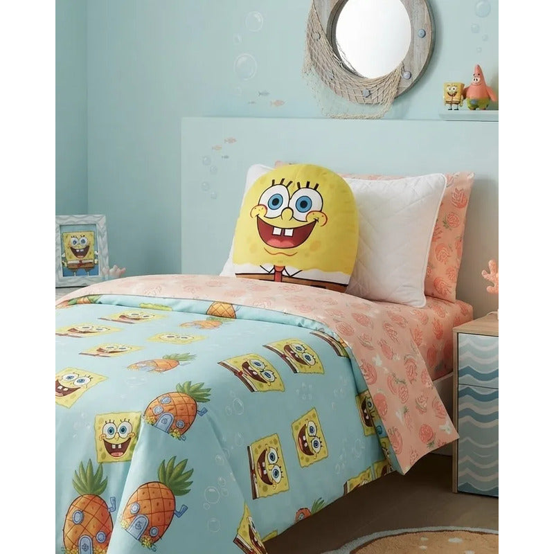 Almohada Providencia Abrazable De Bob Esponja Super Suave Amarillo
