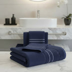 Toallas Baño Completo 100% Algodón Super Absorbente Azul Azul Acero