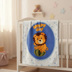 Cunero Baby Clasic Leonora De Bebé Térmico Y Super Suavecito Leoncito Azul Azul