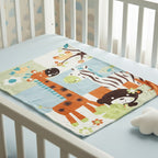 Cunero Baby Clasic Leonora De Bebé Térmico Y Super Suavecito Animales En Primavera Agua