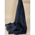Frazada Térmica Leonora Matrimonial Extra Suave-grabada Espiga Marino  Azul Oscuro