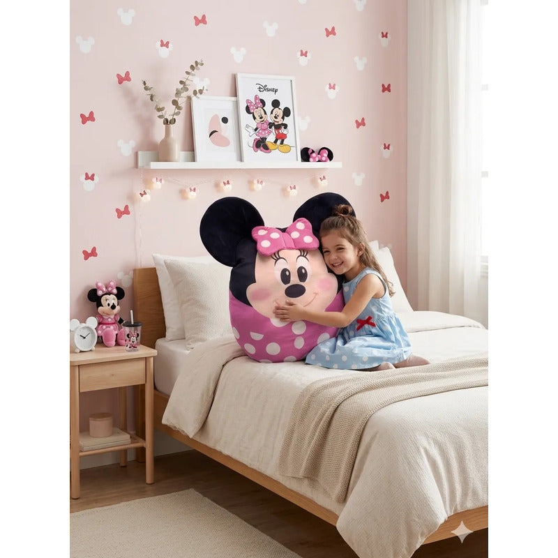 Almohada Providencia Abrazable Minnie Mause Super Esponjosa Rosa
