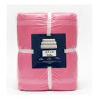 Juego De Toallas De Microfibra  Premium Absorbentes Y Suaves Rosa Cuerpo-manos Y Facial Rosa Chlicle Lisa