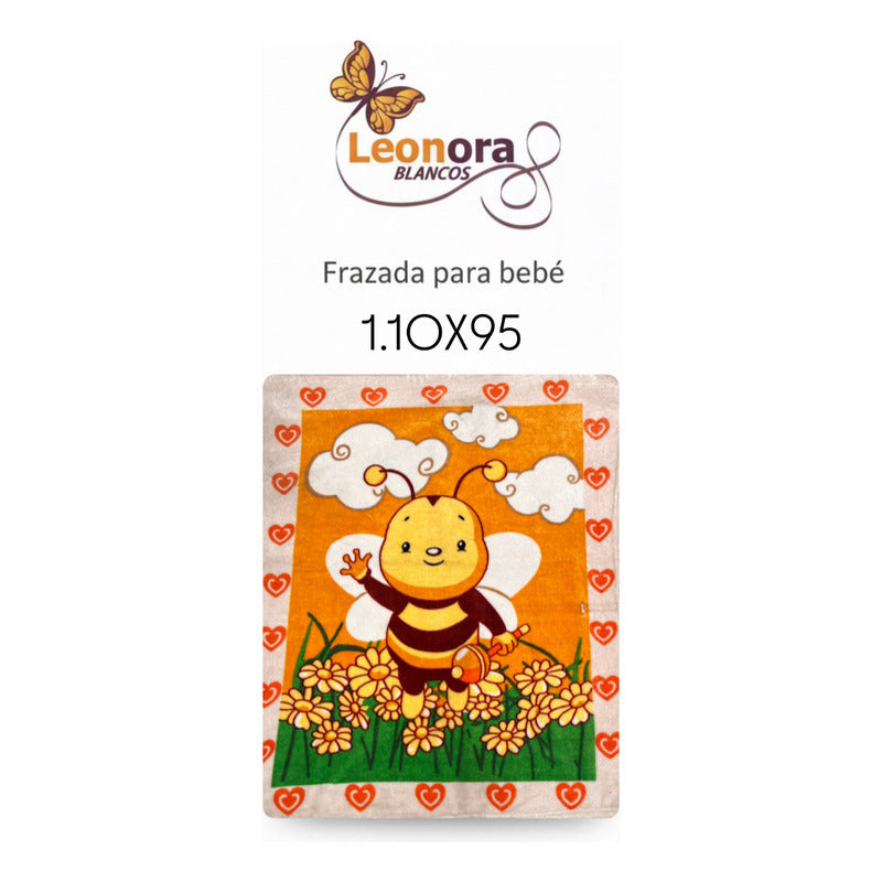 Cunero Leonora Tipo Borrega Calientito -bebé Tamaño Classic Abejita Naranja Naranja Oscuro