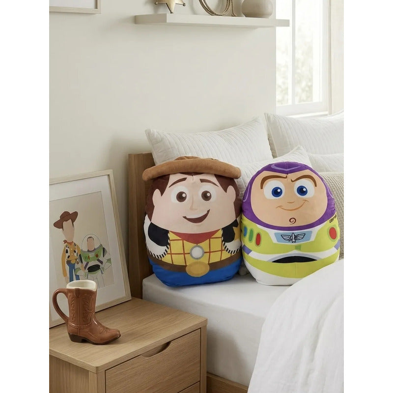 Almohada Providencia Abrazable Pack Buzz Lightyear Y Woody Verde Claro