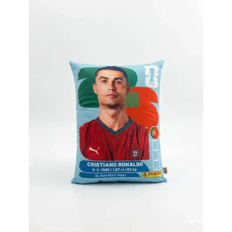 Almohada Providencia Grande De Panini Cr7 Super Esponjosa Bordó