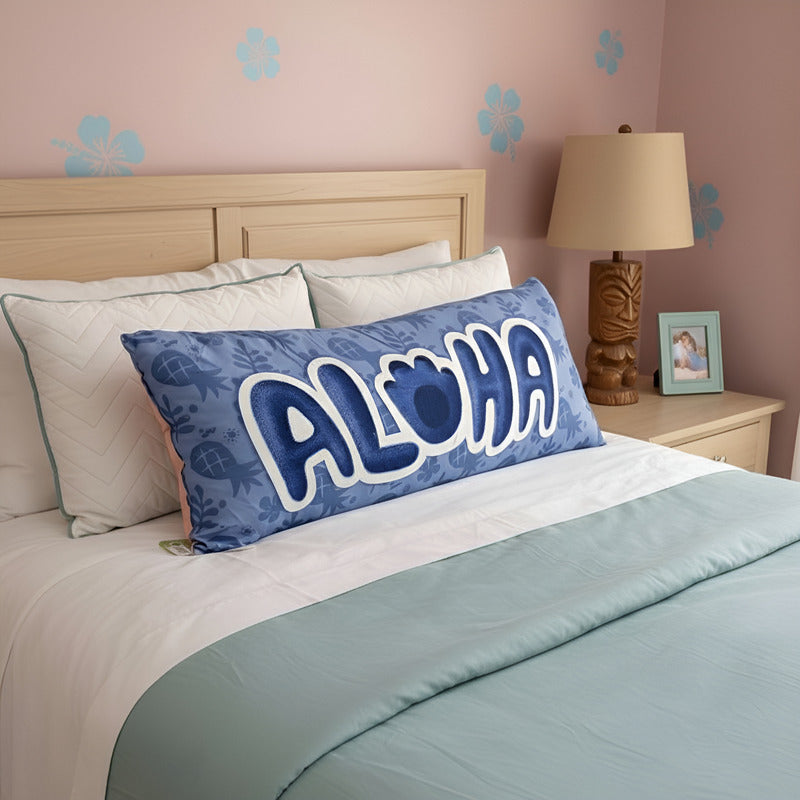 Almohada Providencia Súper Jumbo Rectangular Stitch Azul Acero