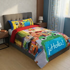 Cobertor Jumbo Providencia Borrega Toy Story +almohada Jumbo Pack Toy Story Amigos 5 2690 Kg Rojo