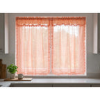Juego De Cortinas 2 Paneles 2.50x1.95 De Ventana Transparent Melon
