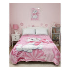 Frazada Providencia Disney Matrimonial Super Calientita Gatita Blanca Marie Rosa Claro