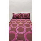 Juego De Sabana Matrimonial Leonora Tacto Suave Y Fresco Violeta Circular Pop